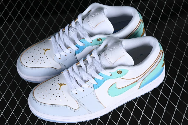 All categories Air Jordan Jordan series basketball shoes Air Jordan 1 Low G version pure original Air Jordan 1 Low AJ1 Joe 1 sea salt blue low-top cultural casual sneakers FN8899-131